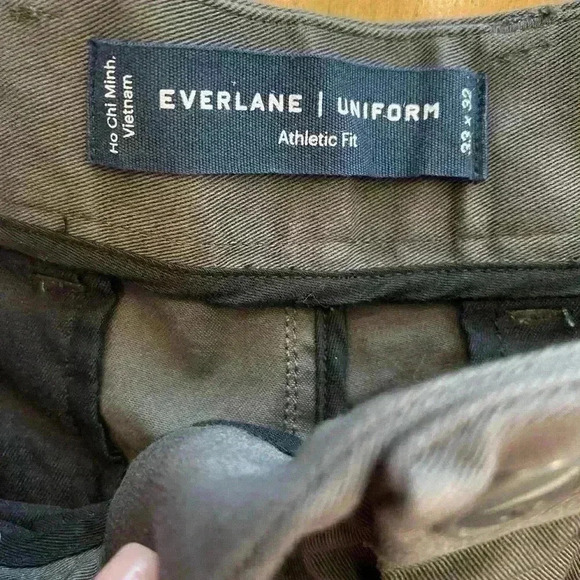 Everlane Womens Performance Chino Uniform Athletic Cut Slate Gray NEW 33”x32” - Picture 2 of 11